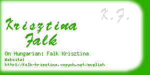 krisztina falk business card